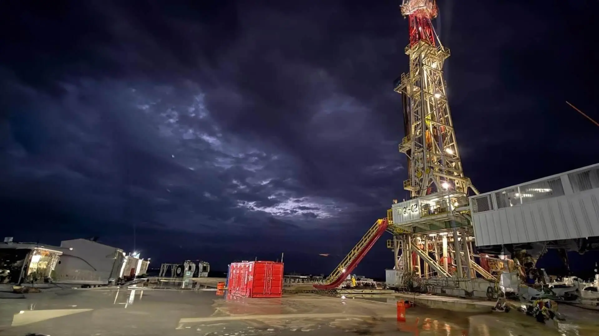 Drilling Rig at Night